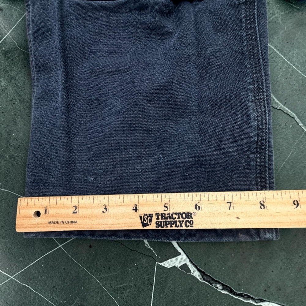 Carhartt Double Knee Carpenter Pants Mens 36 x 30 Black Faded Canvas Thrashed - Picture 10 of 15